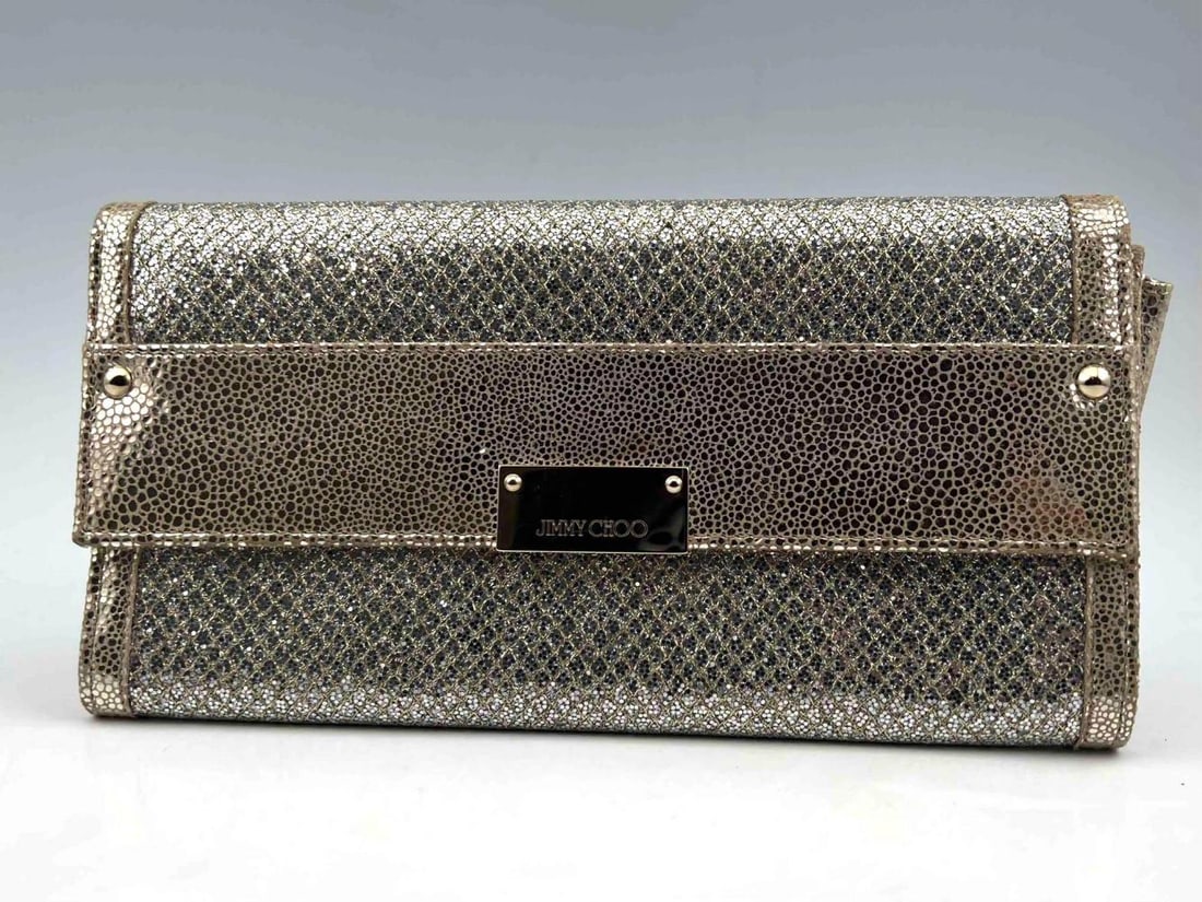 Jimmy Choo Metallic Gold Reese Clutch (1 of 7)