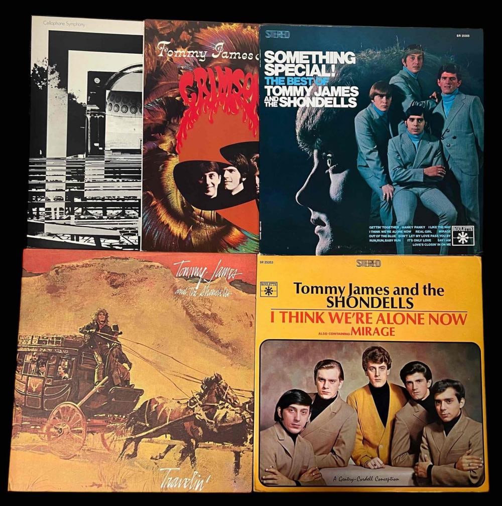 Tommy James And The Shondells, Five Vinyl Albums. (1 of 8)