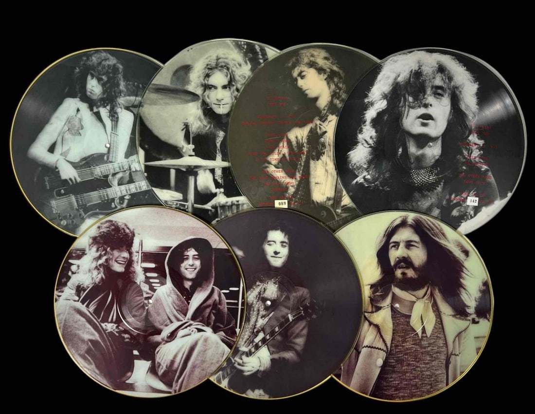 Led Zeppelin Live In Concert, Seven Limited Edition Picture Disc Records (1 of 5)