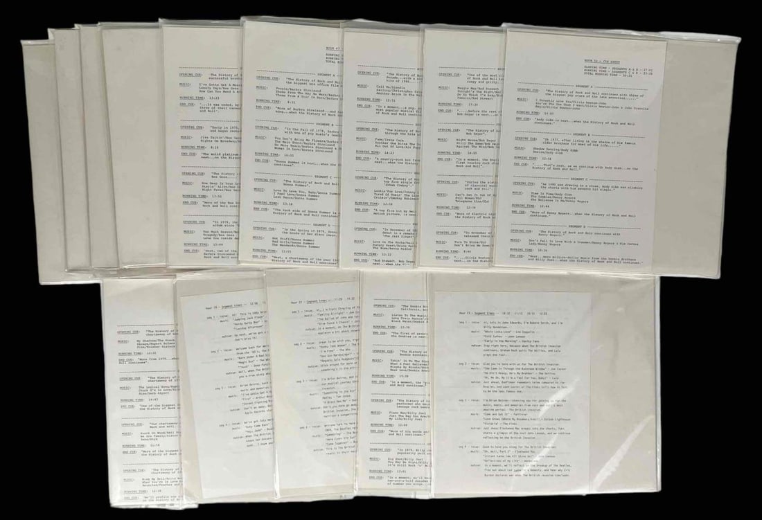 Vinyl Rock Music Radio Specials, Many With Cue Cards (1 of 6)