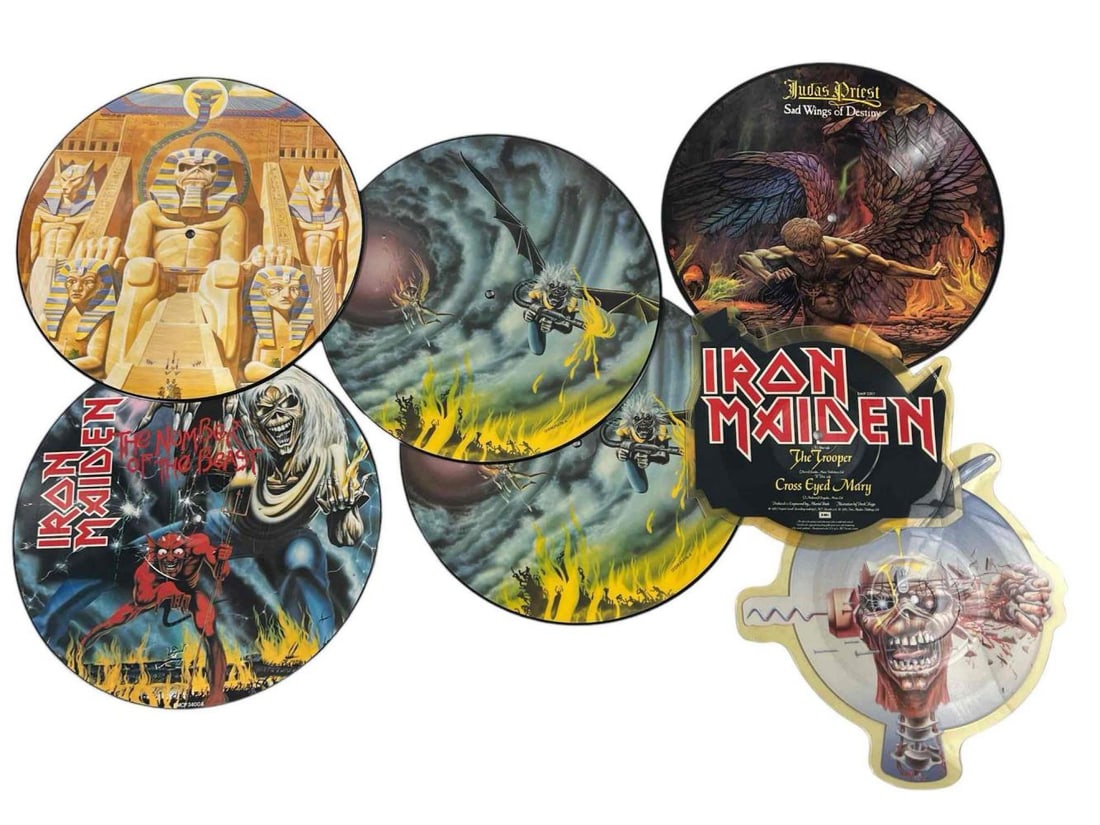 Iron Maiden & Judas Priest, Seven Vinyl Picture Disc Records (1 of 14)