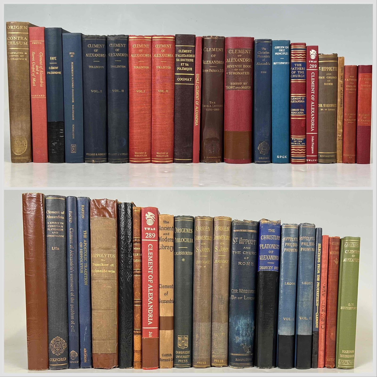 Lot Of Books On The Subjects Of St. Clement Of Alexandria & St. Hippolytus, Ca. 1853-1986. (1 of 11)