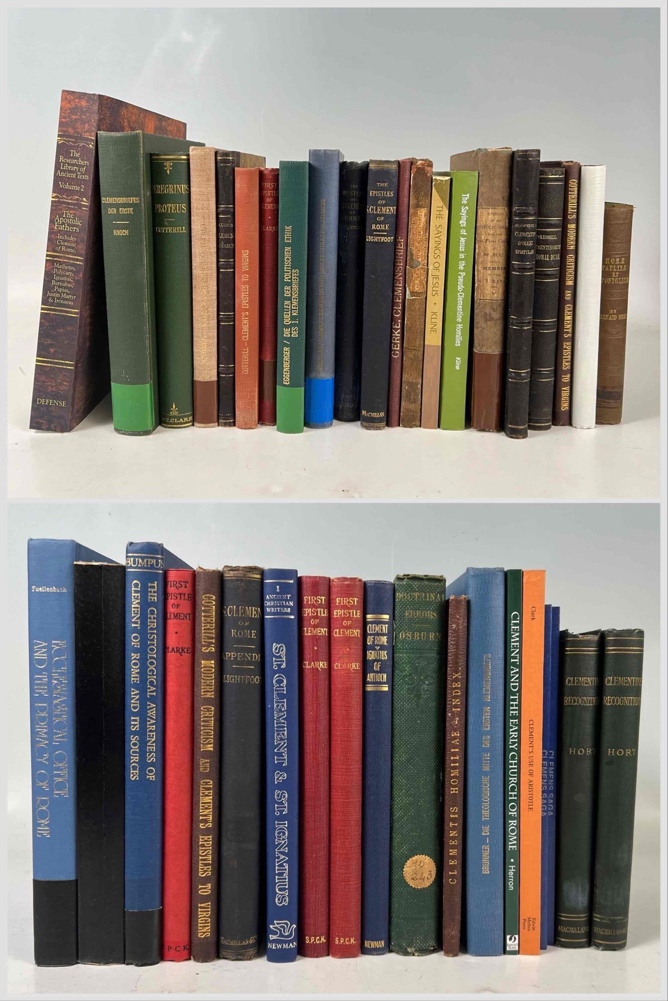 Lot Of Books, Most On The Subject Of St. Clement & His Writings 1825-2012: Lot Of Books, Most On The Subject Of St. Clement & His Writings 1825-2012.