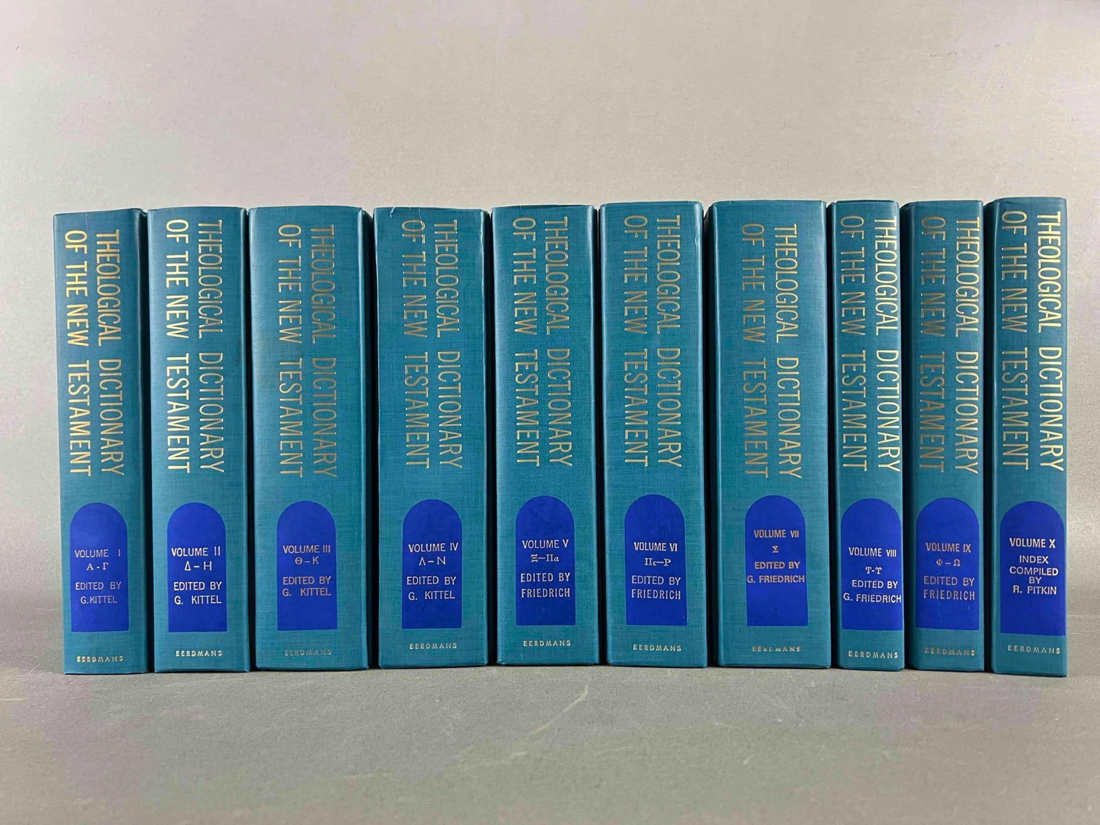 Theological Dictionary Of the New Testament, Ed. Gerard Friedrich, Eerdmans, 10 Volume Set: Theological Dictionary Of the New Testament, Ed. Gerard Friedrich, Eerdmans, 10 Volume Set, 1995.