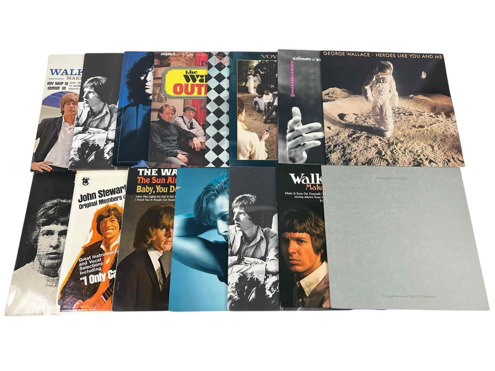 Lot Of Vinyl Records Including The Walker Brothers, Gary Walker & The Rain, John Stewart & Scott (1 of 10)
