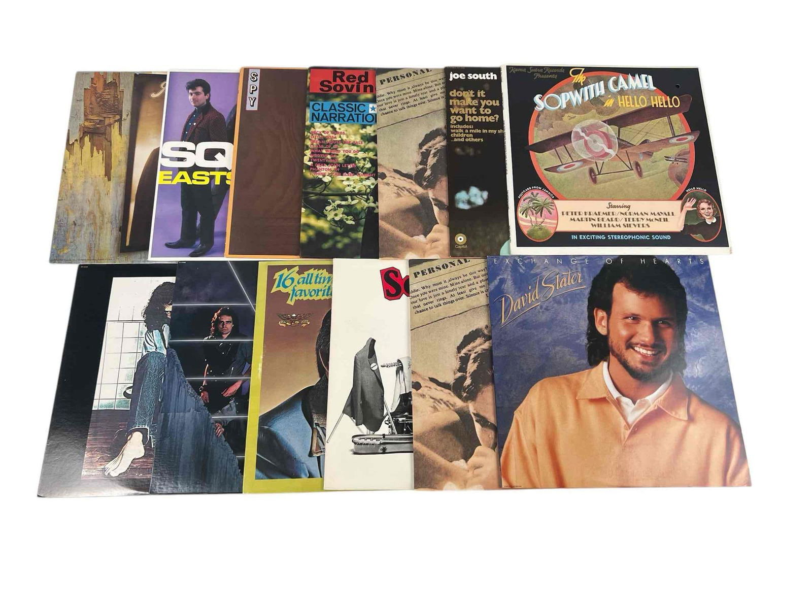 Lot Of Vinyl Records Including Spys, Billy Squier, The Sorrows, Red Sovine, David Slater, Sopwith (1 of 9)