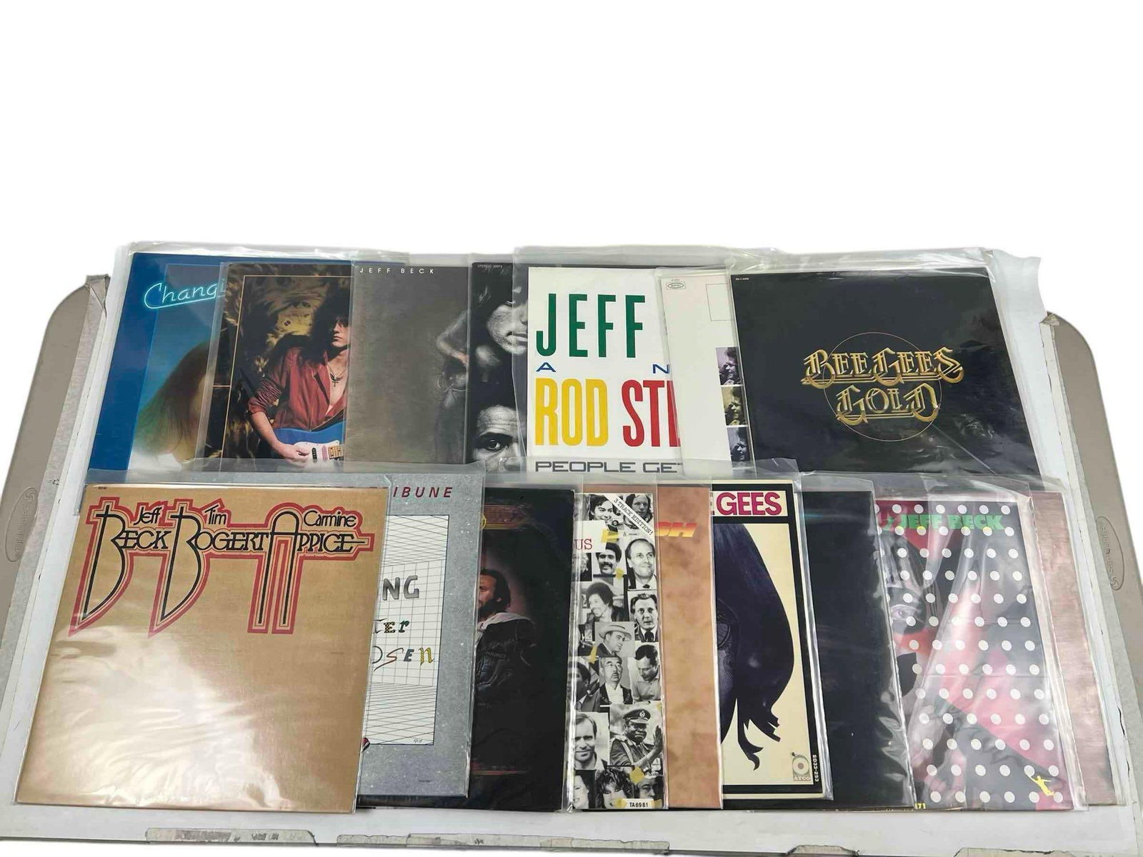 The BeeGees, Jeff Beck, Other Artists, Sixteen Vinyl Albums: The BeeGees, Jeff Beck, Other Artists, Sixteen Vinyl Albums.