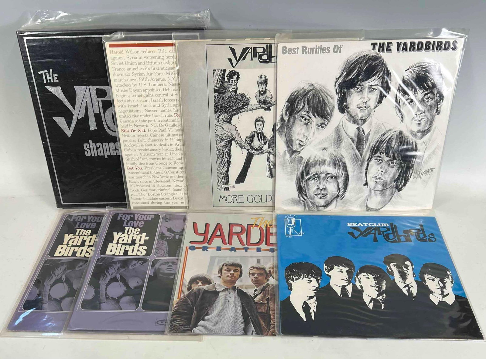 The Yard Birds, Seven Vinyl Albums & Shapes Of Things Record Set: The Yard Birds, Seven Vinyl Albums & Shapes Of Things Record Set.