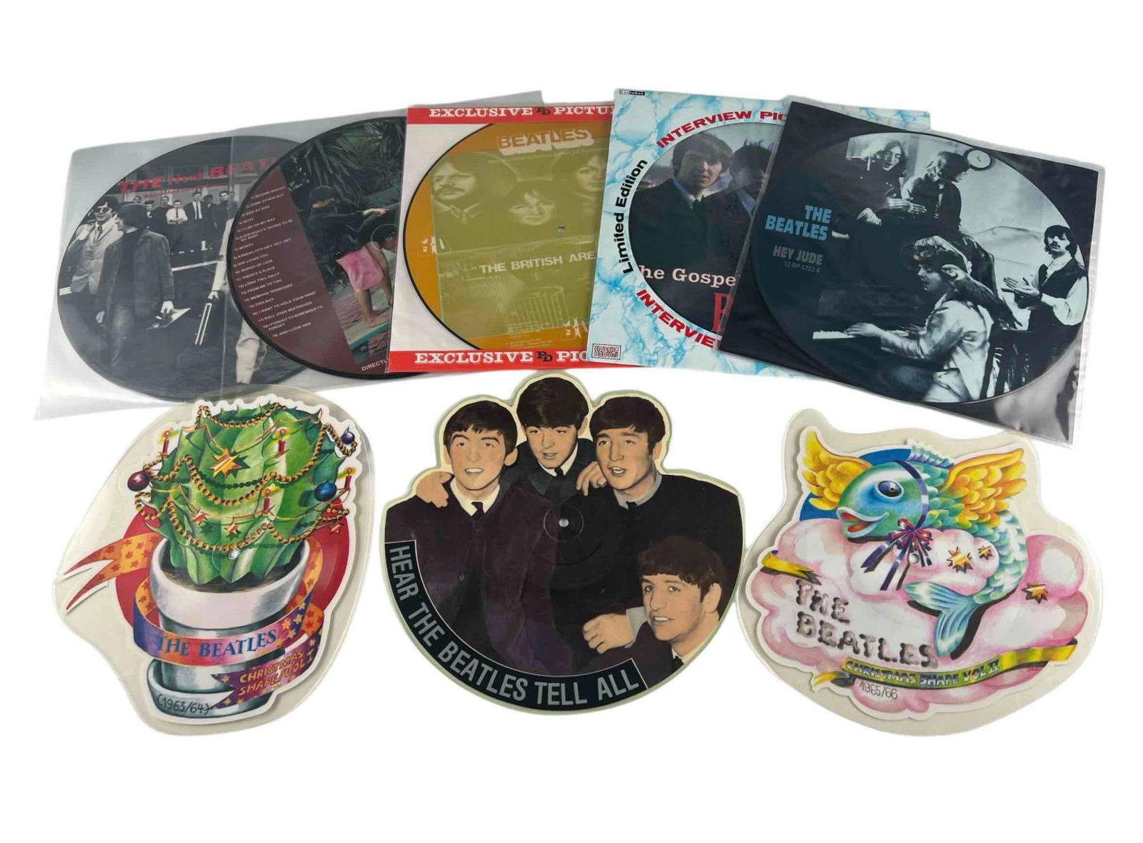 The Beatles, Eight Vinyl Picture Disc Records Including Hear The Beatles Tell All (1 of 16)