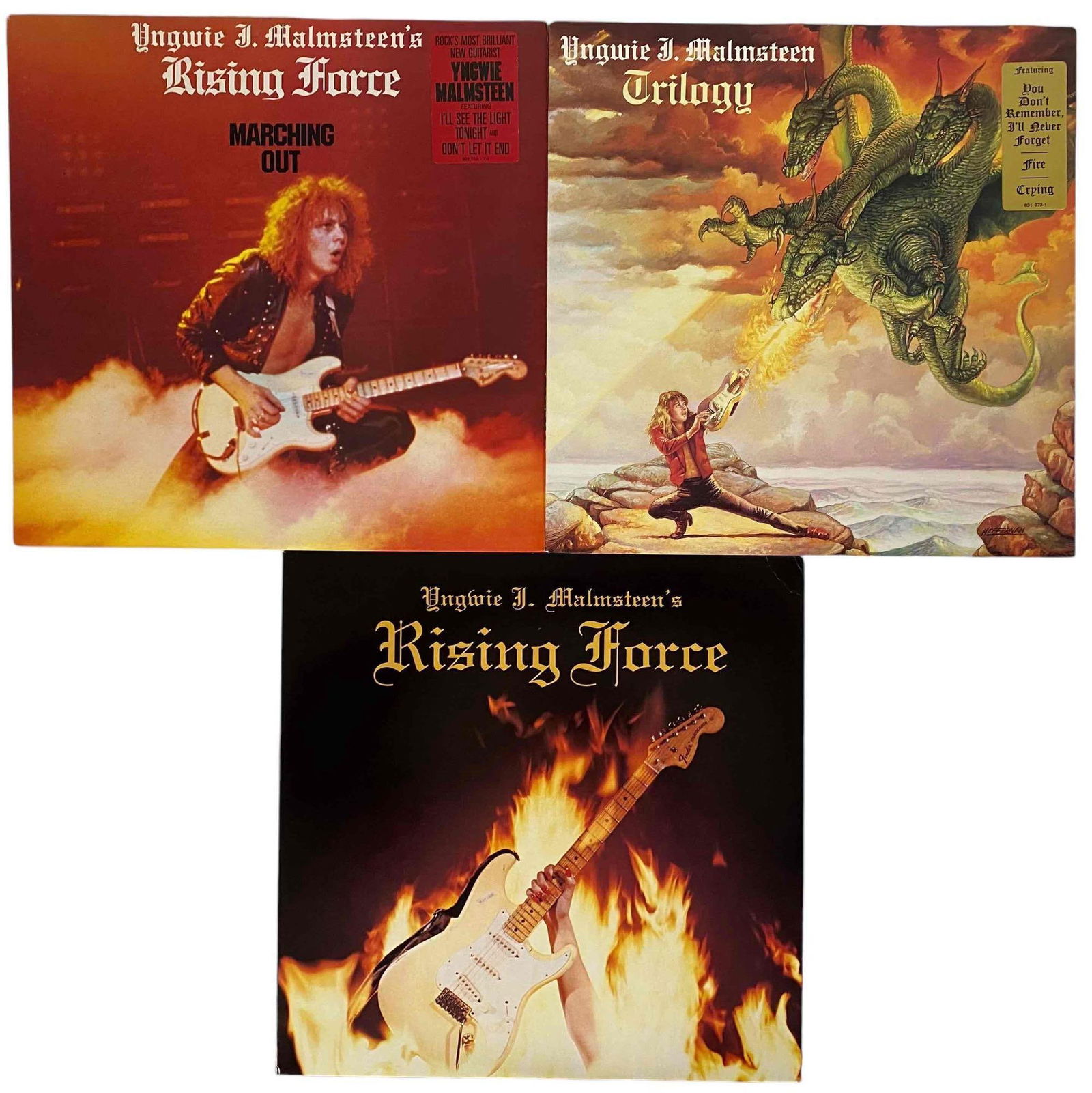 Three Yngwie Malmsteen LP Vinyl Records (1 of 14)