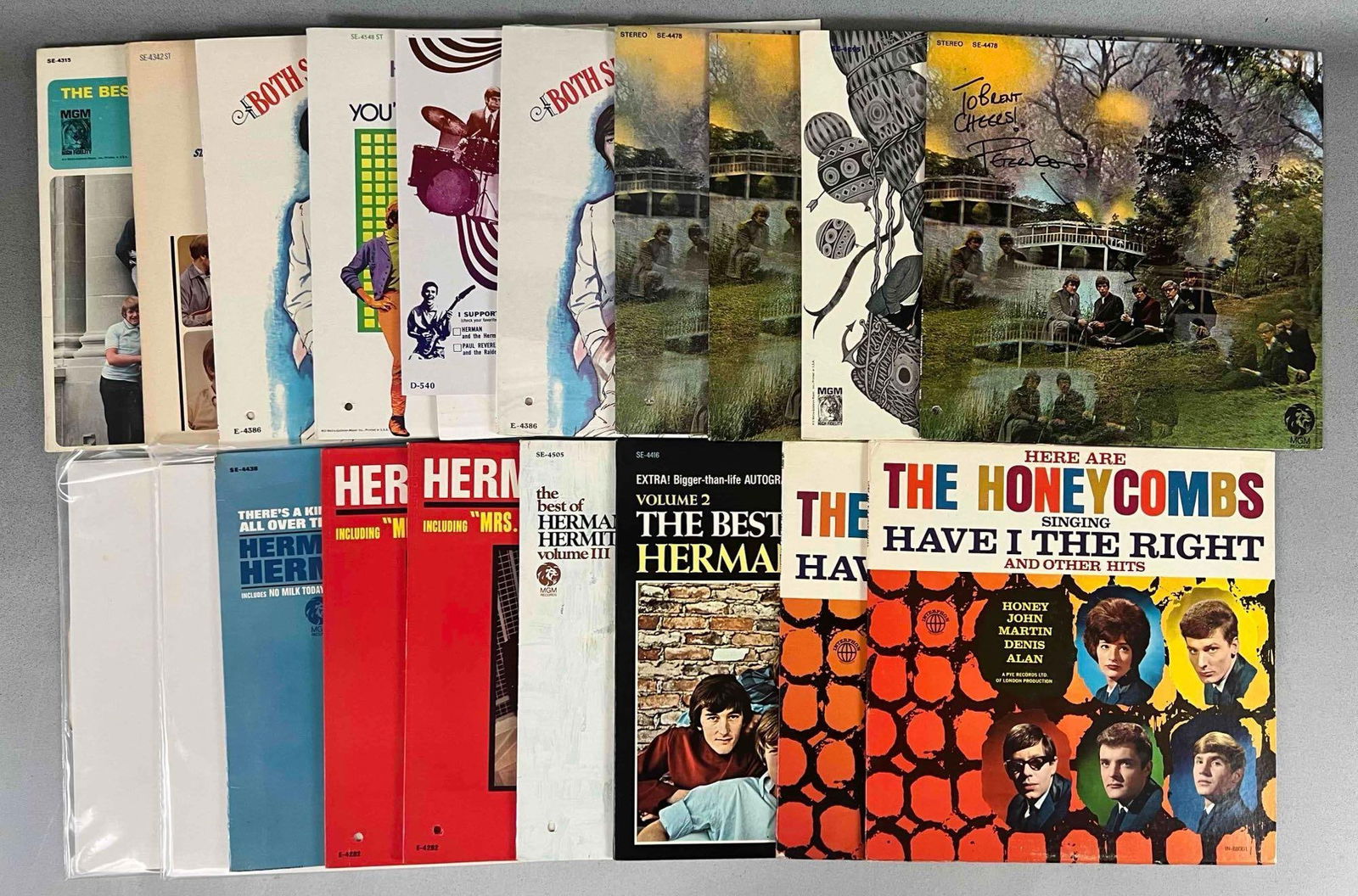 Herman's Hermits & The Honeycombs, 17 Vinyl LP's & Signed Album Covers (1 of 19)