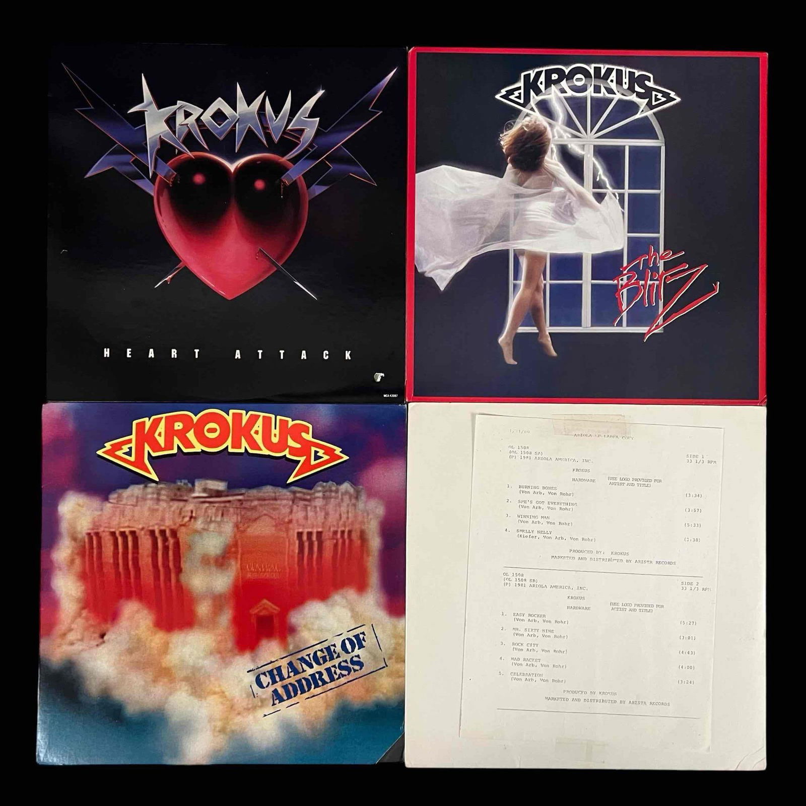 Krokus, Four Vinyl LP Records (1 of 6)