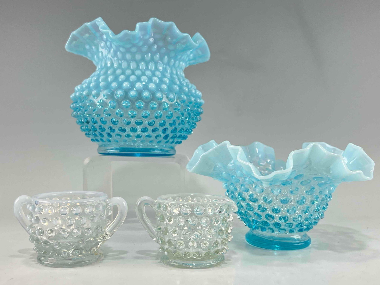 Grouping Of Opalescent Hobnail Art Glass, Including Fenton (1 of 14)