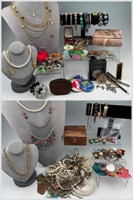 Large Lot Of Costume & Silver Jewelry