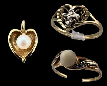 14K, 10K Rings & Charm