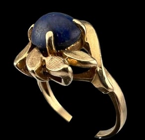14K Gold Lapis Ring