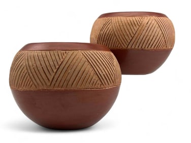 Rosita Cata, Pair Of San Juan Pueblo Pottery Pieces
