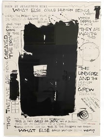 Mizuho Koyama (Japanese, Contemporary), Sumi-Ink & Pencil On Wood Panel