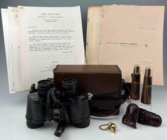 1952-1953 Shipboard Report Of The Capricorn Expedition, With Related Ephemera & Items From The Ship