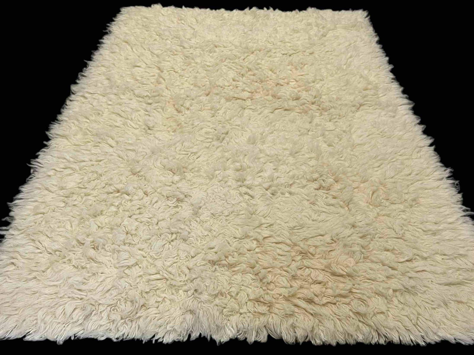 Mid Century Flokati High Pile Wool Rug Auction