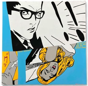 Pop Art Painting, Oil On Board