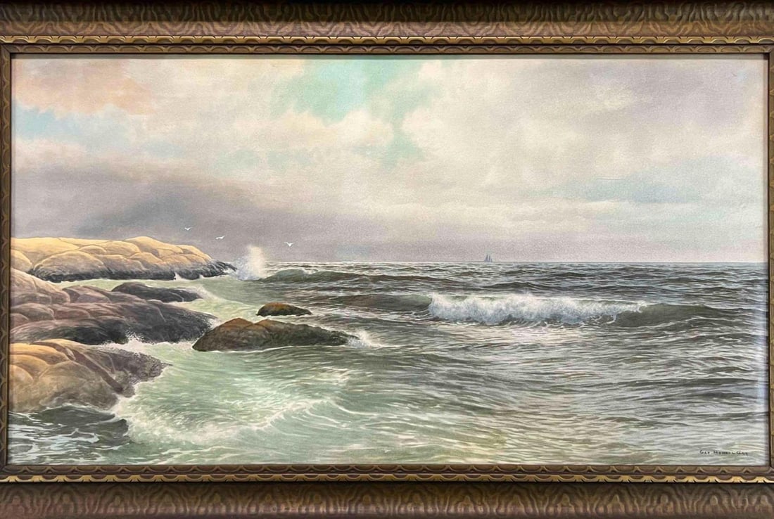 George Howell Gay (American, 1858-1931), New England Seascape, Watercolor On Paper (1 of 10)
