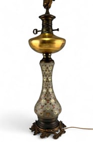 Fenton Charleton Lattice Rose Glass Table Lamp