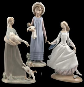 Three Lladro Porcelain Figures