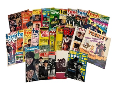 Lot Of Vintage Beatles Ephemera, Ca. 1964-1977