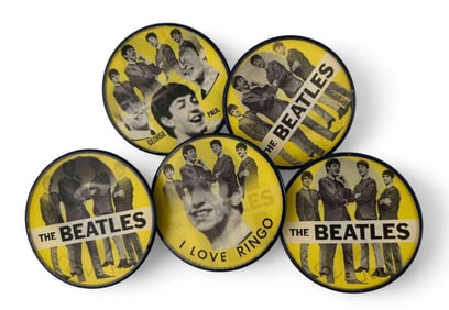 The Beatles, Set Of Five 1964 Veri-Vue Buttons