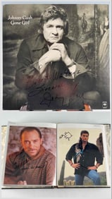 Collection Of Country Music Autographs Including Johnny Cash Signed Album Cover