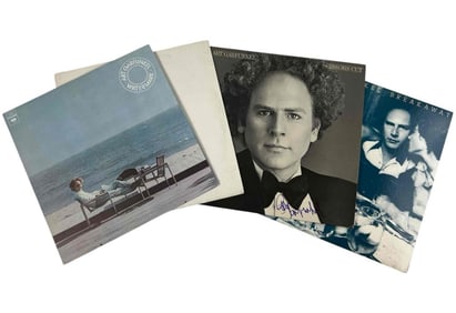 Art Garfunkel, Four Vinyl Albums, Including Autographed Album Cover
