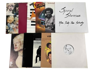 Lot Of Vinyl Record Including The Byrds, Eric Clapton, Electric Light Orchestra, And Other Artists