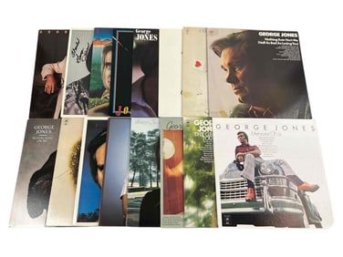 George Jones, Vinyl Records & Autographed Album Covers