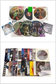 Large Lot Of Vinyl LP's & Picture Discs, Including Elvis Presley, Barry Manilow