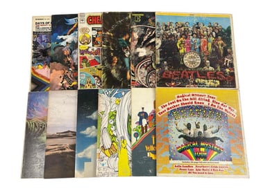 Vinyl Records Including The Moody Blues, Big Brother & The Holding Company, The Beatles