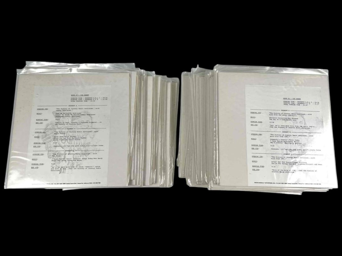 Drake-Chenault's History Of Country Music, Radio Program With Cue Sheets, 52 Vinyl Record Set (1 of 3)
