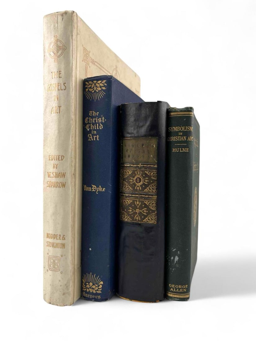 Grouping Of Books, Subjects in Christian Art: Grouping Of Books On The Subject Of Christian Art. Includes: Legends Of The Madonna, As Represented In The Fine Arts. Anna Brownell Jameson, 1852 First Edition; The Christ Child In Art, AStudy Of Inte