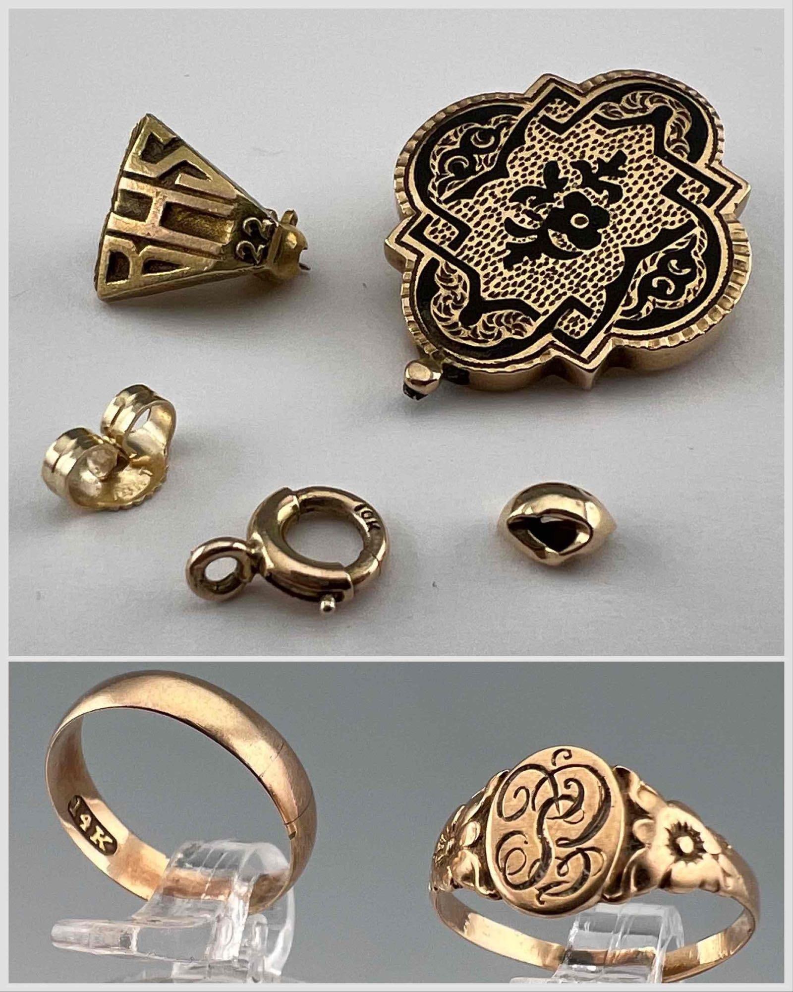 14K Class Pin, Baby Rings & Scrap Gold (1 of 18)