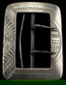 Victorian Etched Sterling Silver Belt Buckle