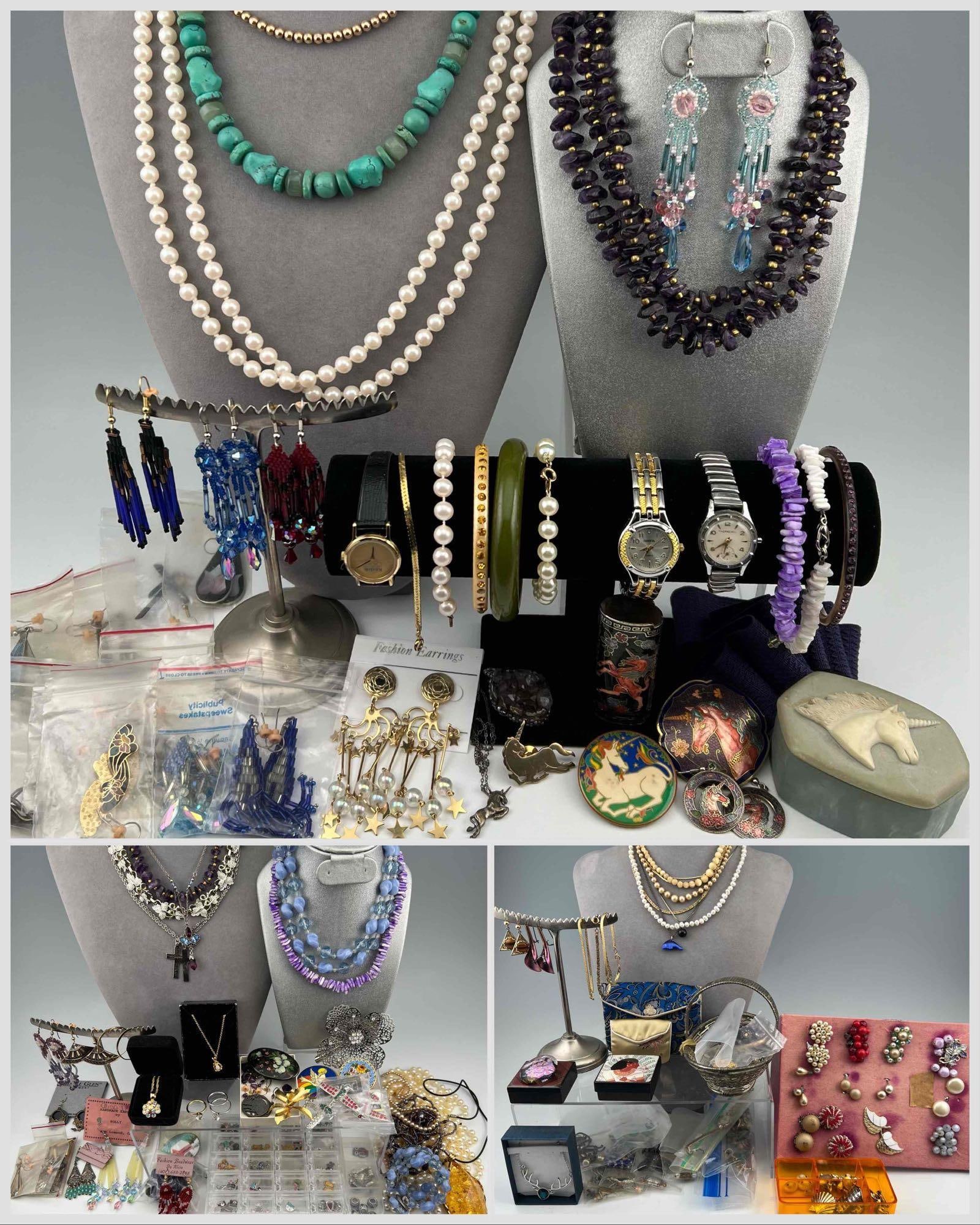 Large Lot Of Costume Jewelry, Many Vintage Pieces (1 of 12)