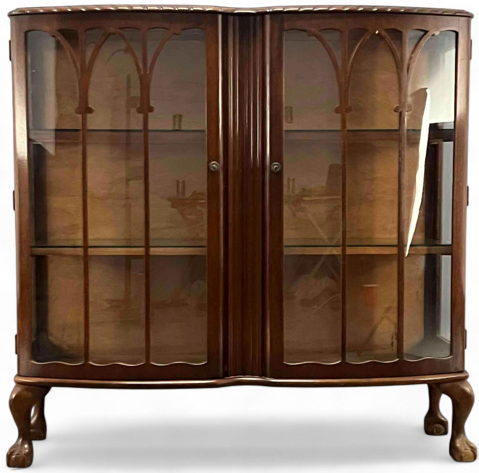 Clawfoot Mahogany Display Cabinet (1 of 13)