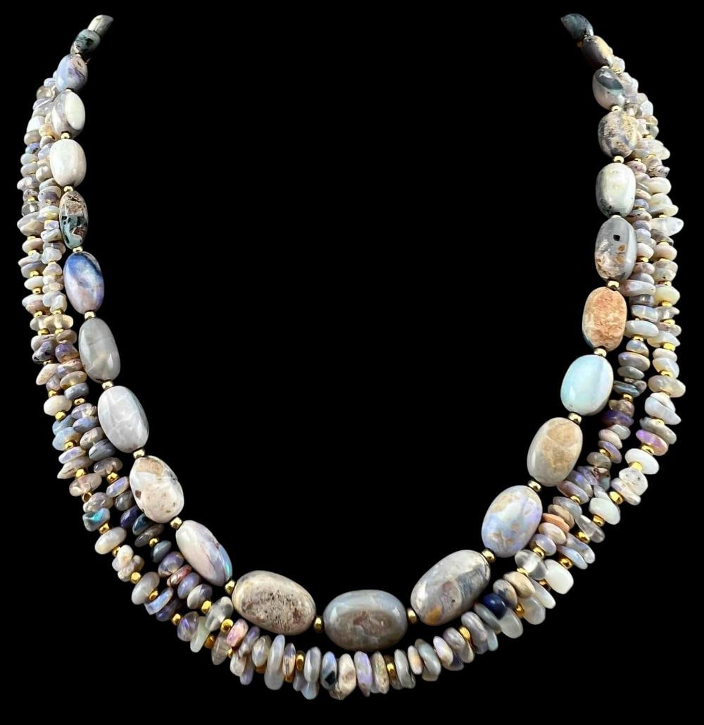 14K Opal Bead Necklace (1 of 8)