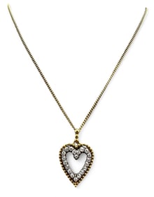 14K Diamond Heart Necklace