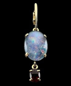 14K Opal Pink Tourmaline Pendant