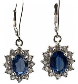 14K Blue Sapphire Earrings