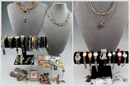 Lot Of Sterling Silver & Costume Jewelry, Many Cat Themed Pieces