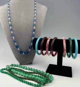 Vintage Peking Glass & Cut Glass Jewelry