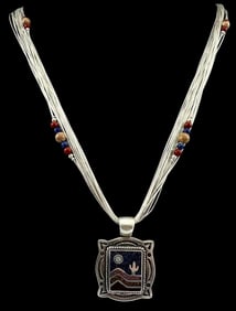 Carolyn Pollack Southwest Style Sterling Silver Necklace