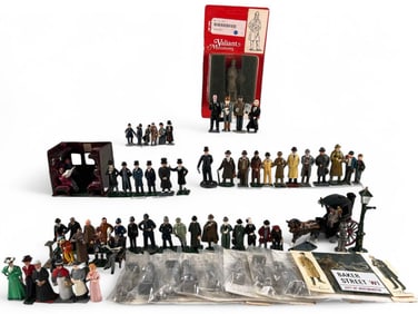 Collection Of Sherlock Holmes Miniature Models, Including Trophy Hansom Cab